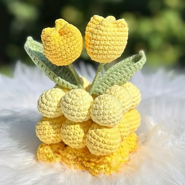 Handmade Knitted Flowers-Luxandluxy