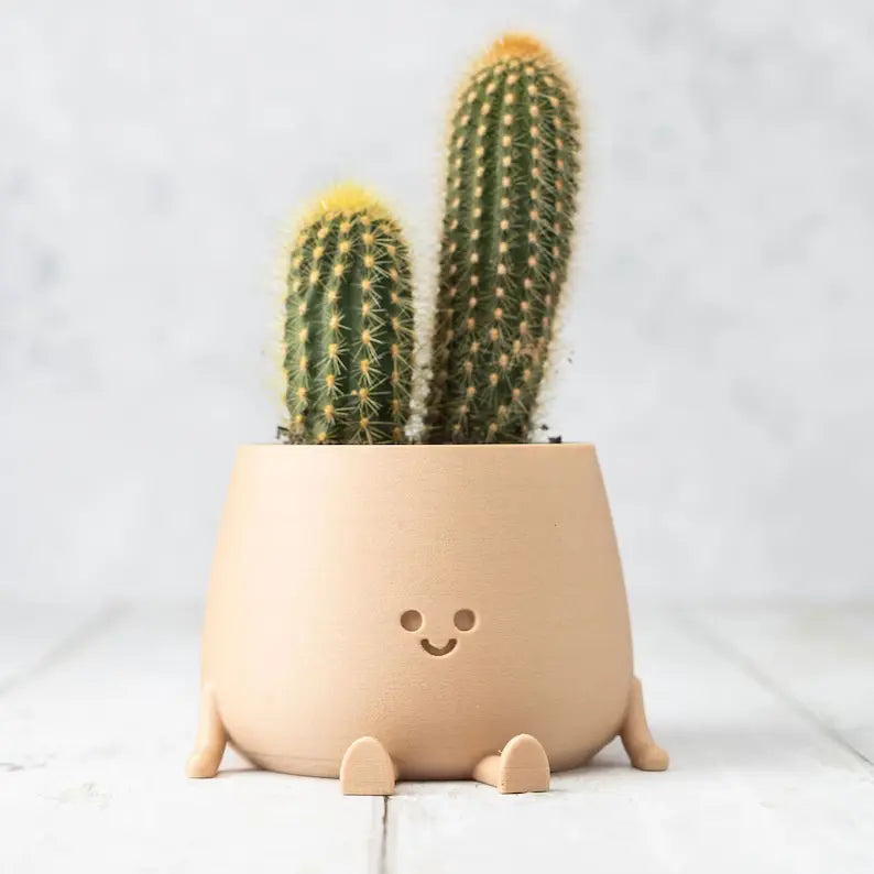 Happy Face Sitting Planter-Luxandluxy