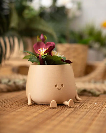 Happy Face Sitting Planter-Luxandluxy