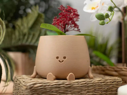 Happy Face Sitting Planter-Luxandluxy