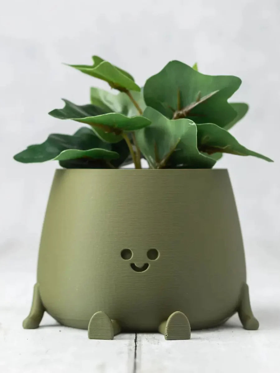 Happy Face Sitting Planter-Luxandluxy