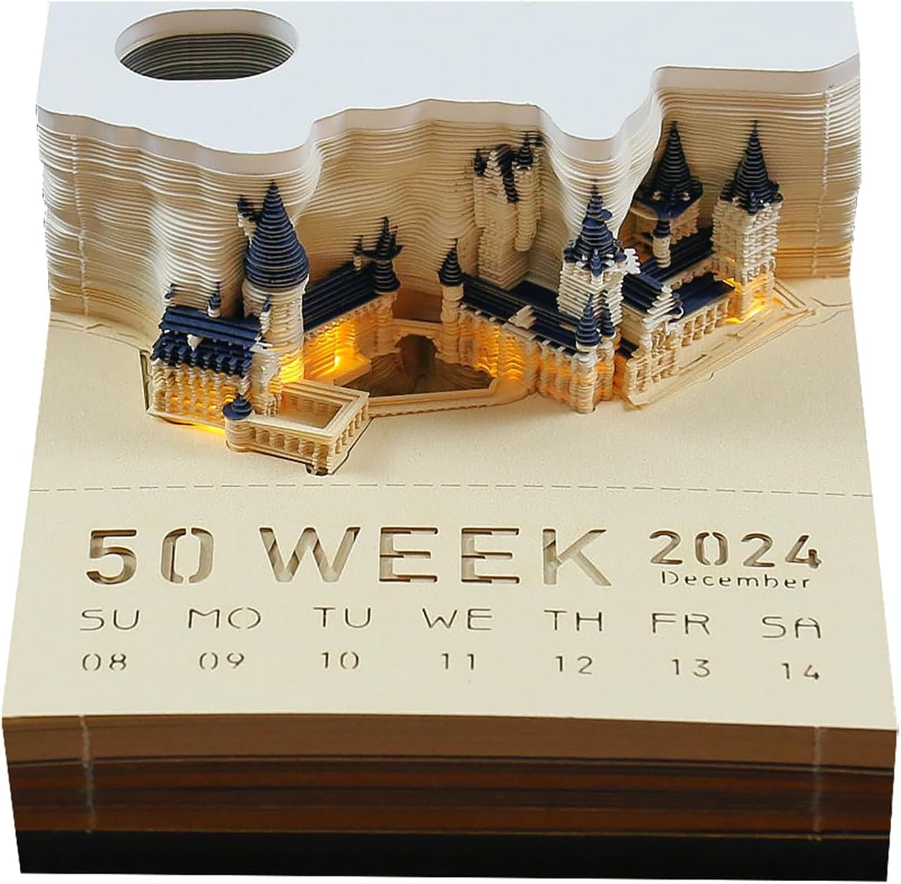 Harry Potter Hogwarts Castle 3d Calender Notepad-Luxandluxy