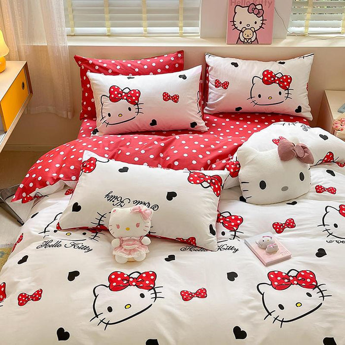 Hello Kitty Bedding Set-Luxandluxy