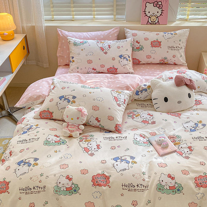 Hello Kitty Bedding Set-Luxandluxy