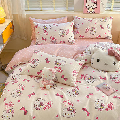 Hello Kitty Bedding Set-Luxandluxy