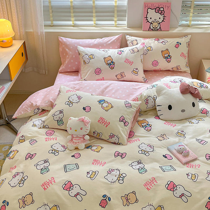 Hello Kitty Bedding Set-Luxandluxy