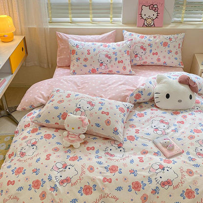 Hello Kitty Bedding Set-Luxandluxy