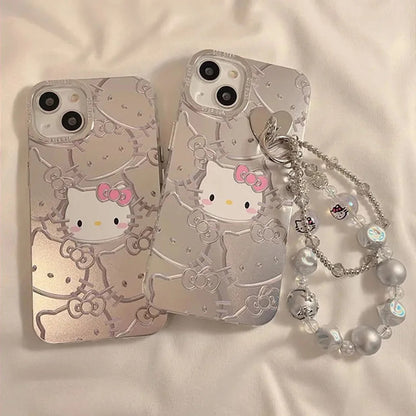 Hello Kitty Metallic Design iPhone Case-Luxandluxy