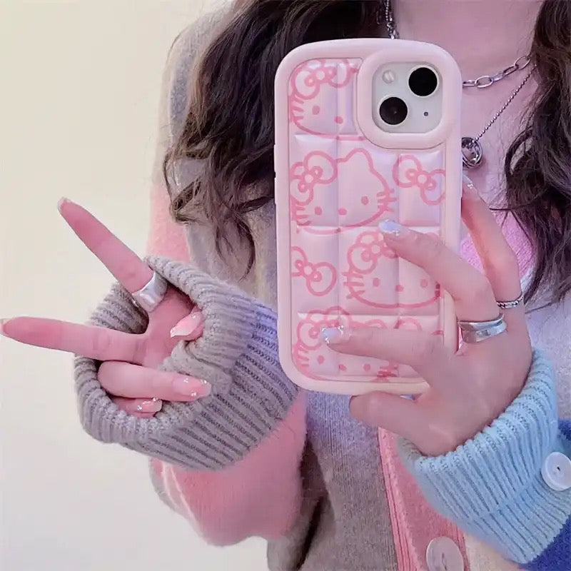 Hello Kitty Puffer iPhone Case-Luxandluxy