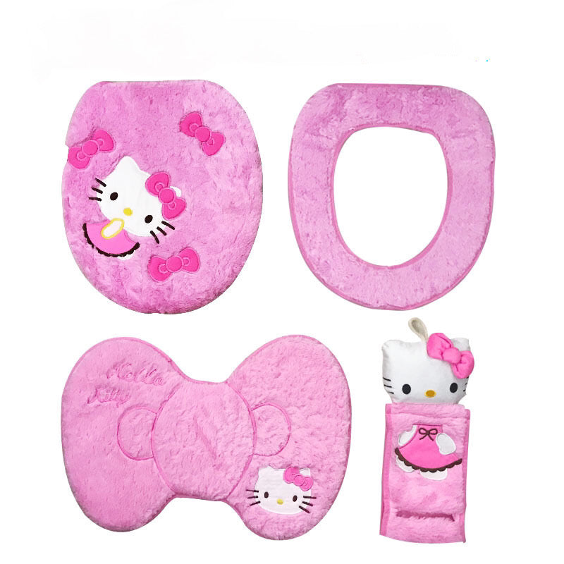 Hello Kitty Toilet Decor Set-Luxandluxy