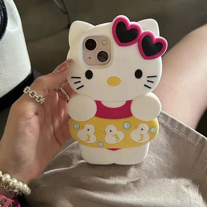 Hello Kitty Wearing Floater iPhone Case-Luxandluxy