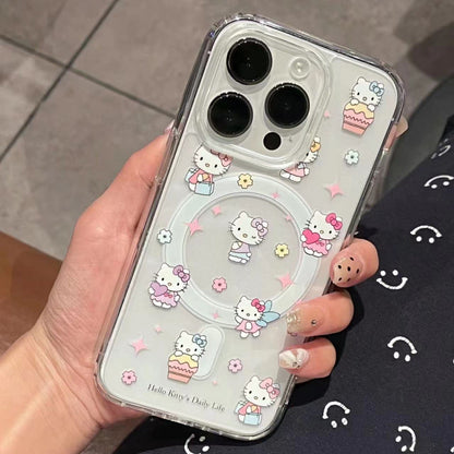 'Hello Kitty's Daily Life' Magsafe iPhone Case-Luxandluxy