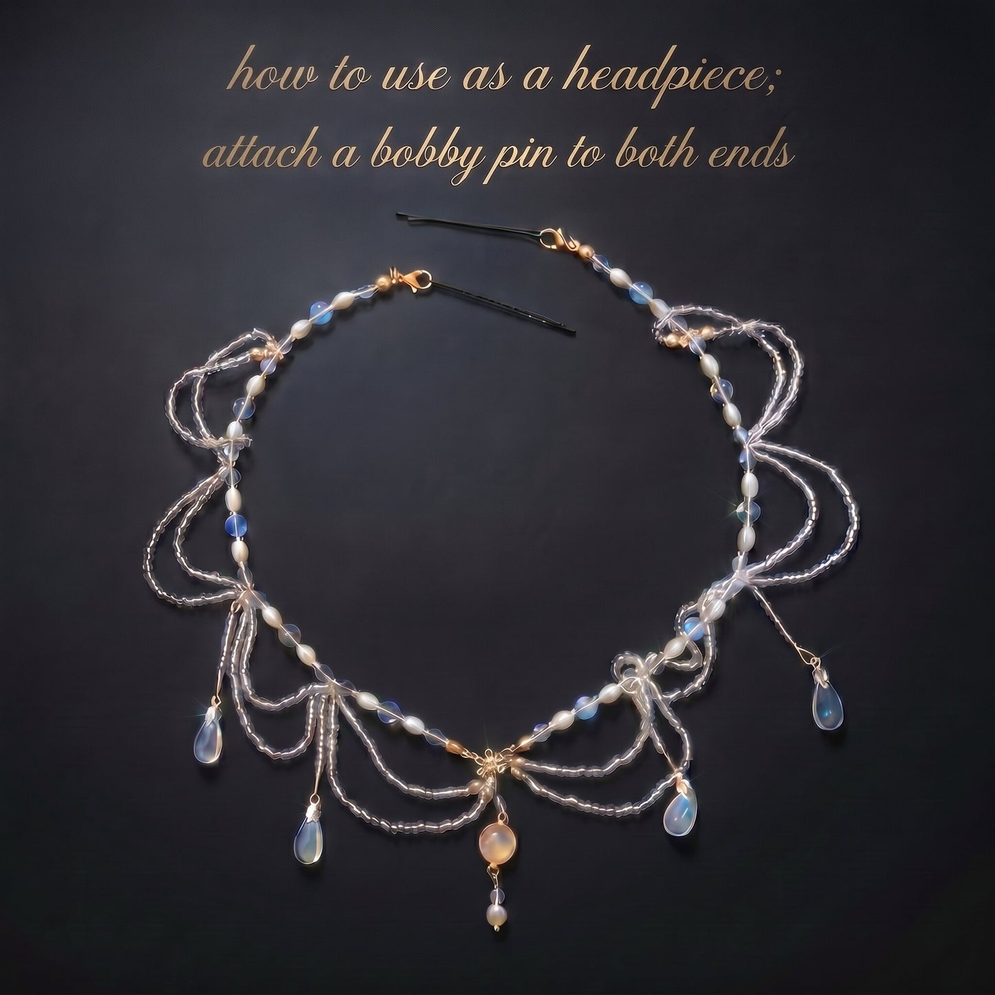 Two-way Beaded Bohemian Headpiece Necklace