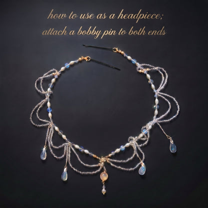 Two-way Beaded Bohemian Headpiece Necklace