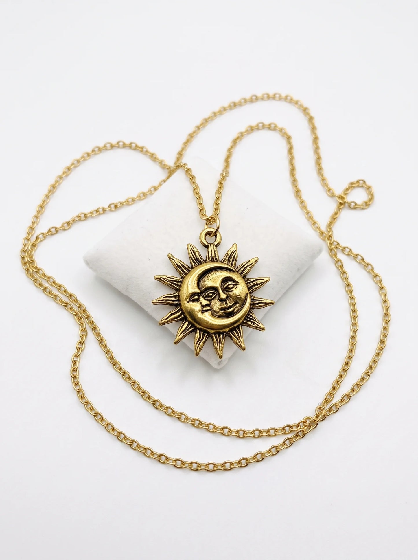 Moon Hugs Sun Necklace