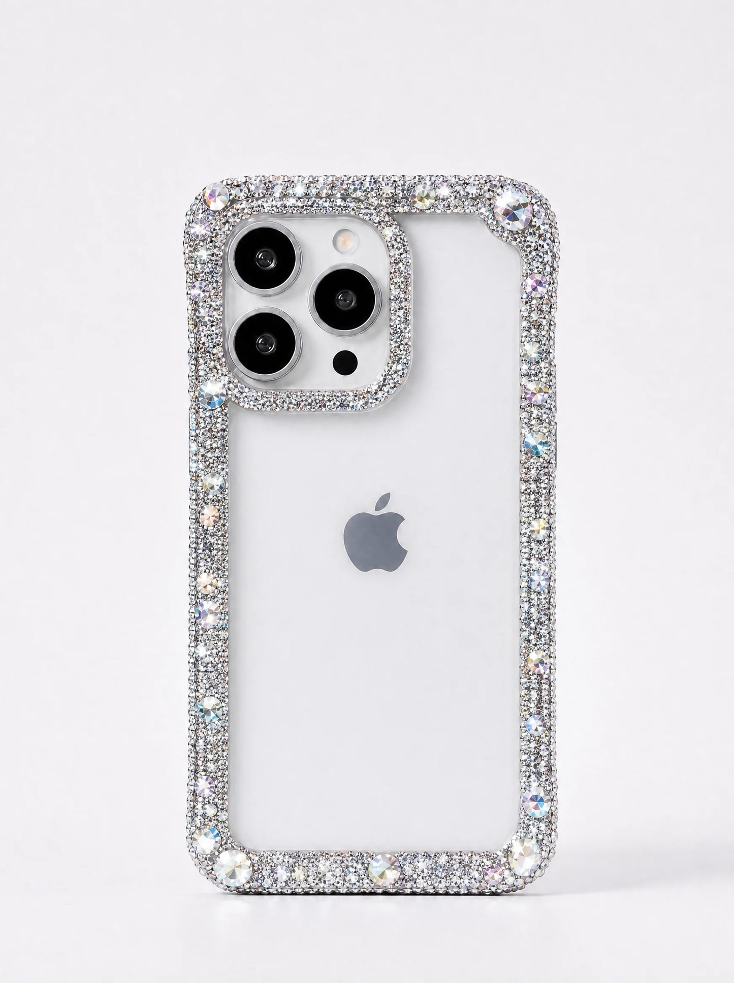 Rhinestone-Encrusted Clear iPhone Case