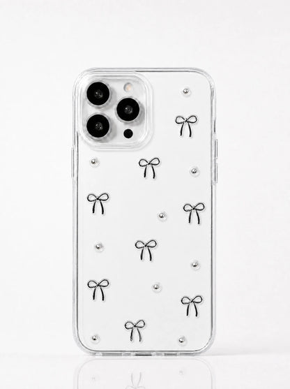 Bows & Dots Clear iPhone Case