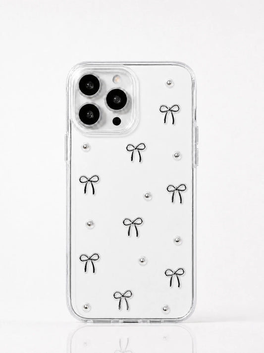 Bows & Dots Clear iPhone Case