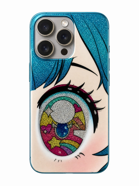 Anime Glitter Eye iPhone Case