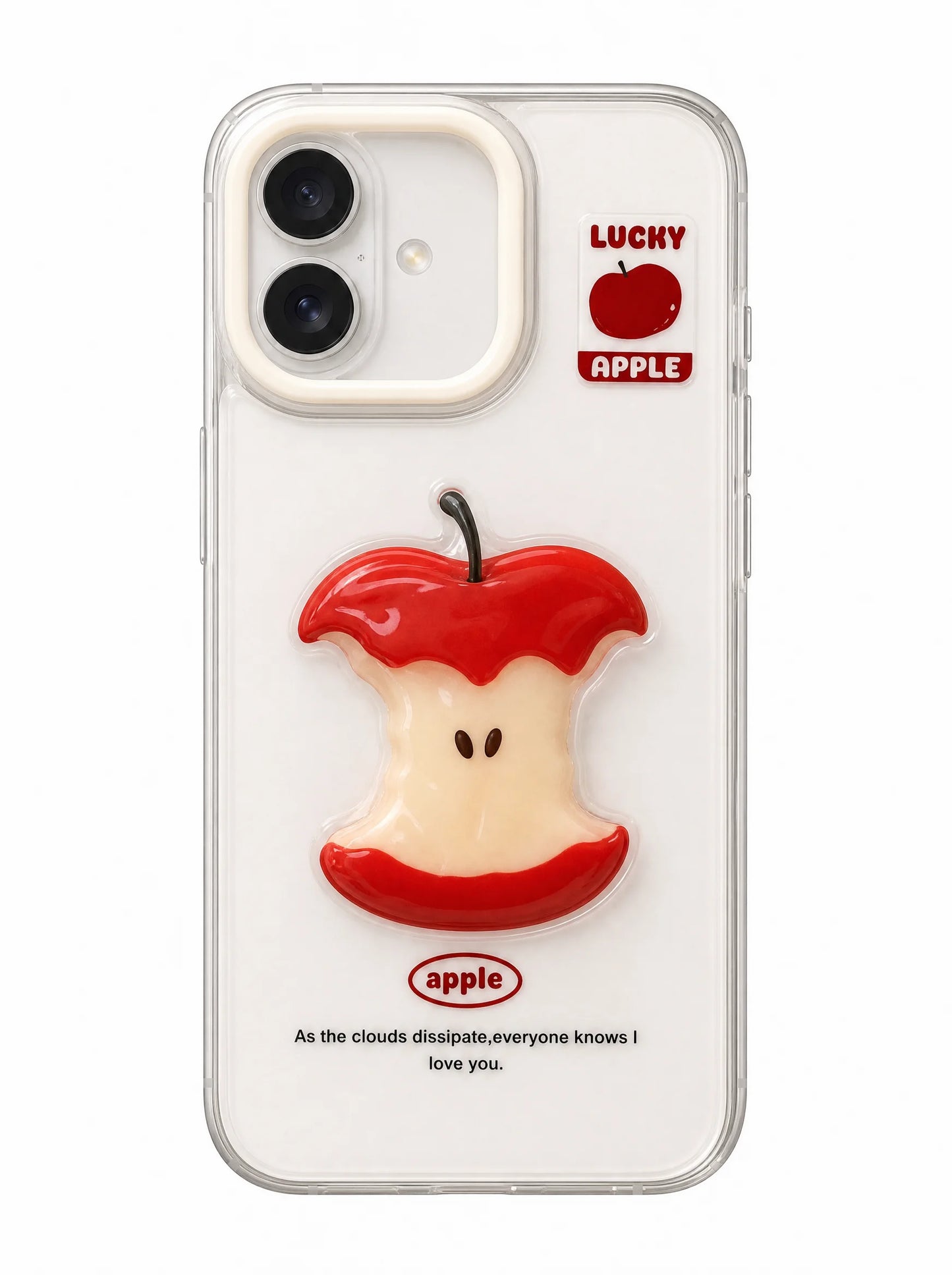 Lucky Apple Seed-eyes Clear iPhone Case
