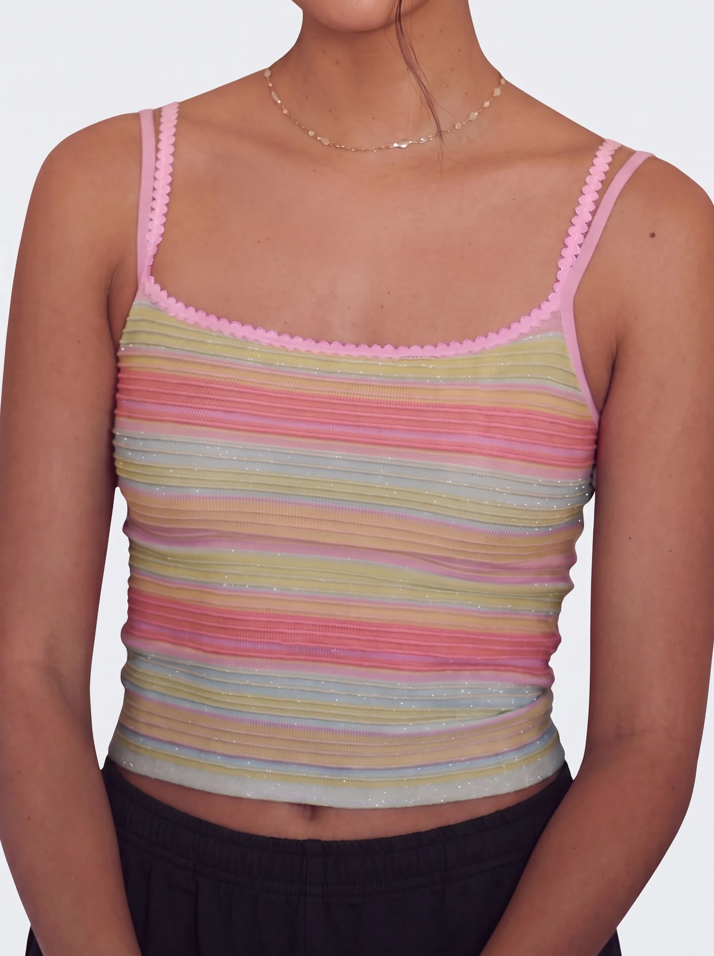 Blush Candy Rainbow Top