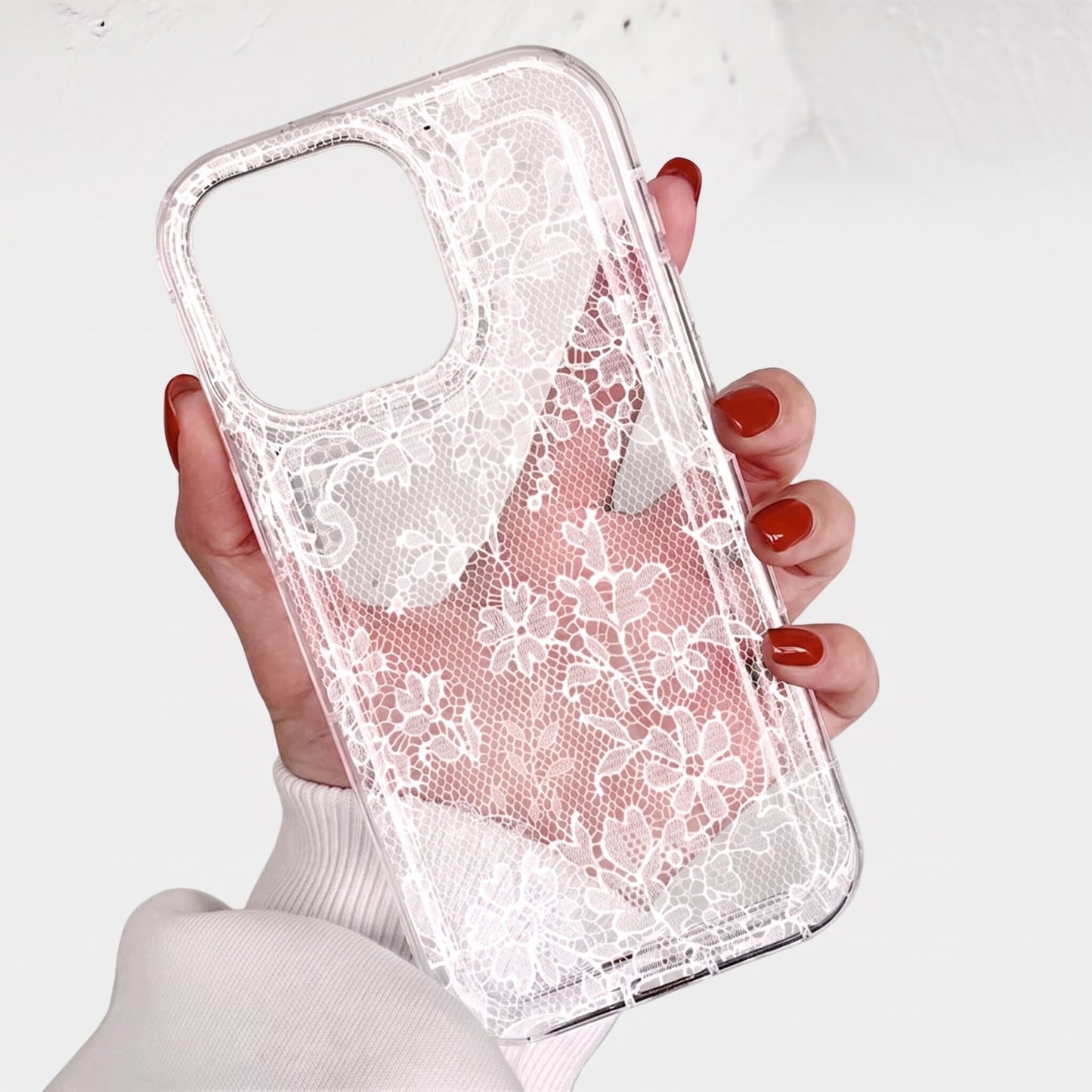 Floral Lace Clear iPhone Case