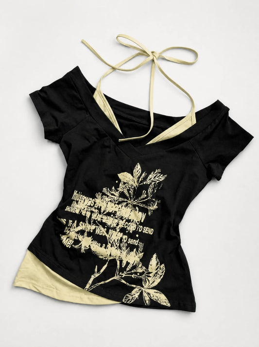 Garden Whisper Halter-strap Top