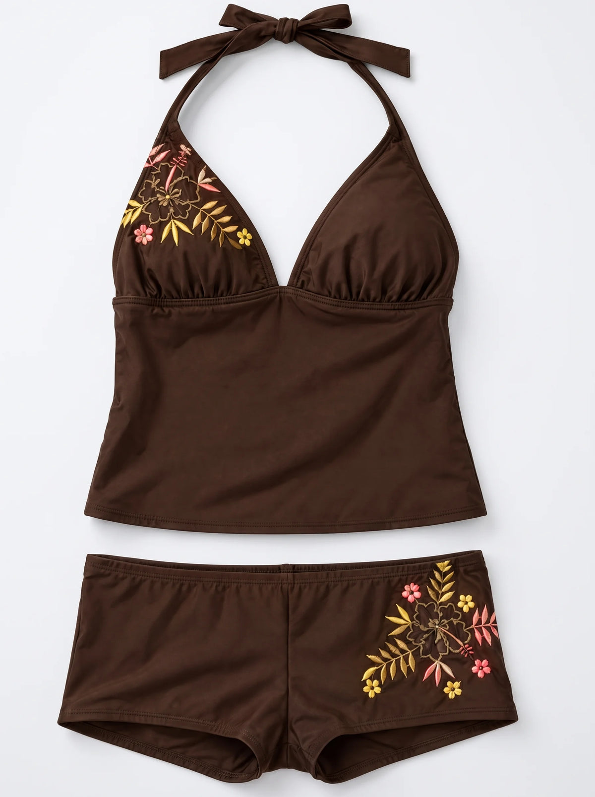 Mocha Garden Bloom Tankini Set