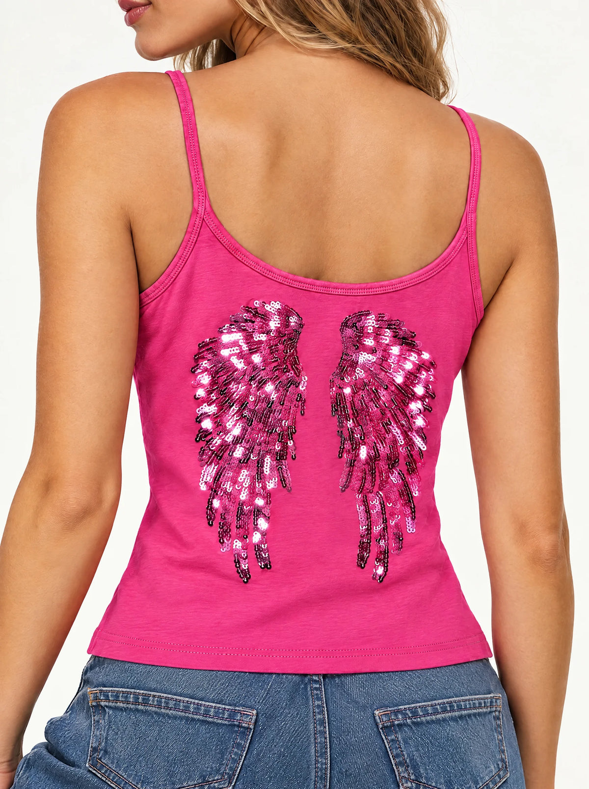 Angel Wings Sequin Cami
