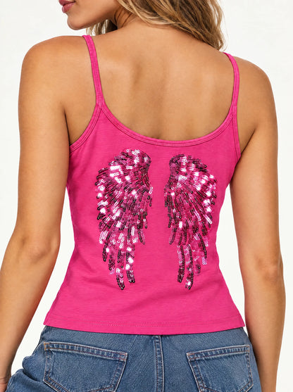 Angel Wings Sequin Cami