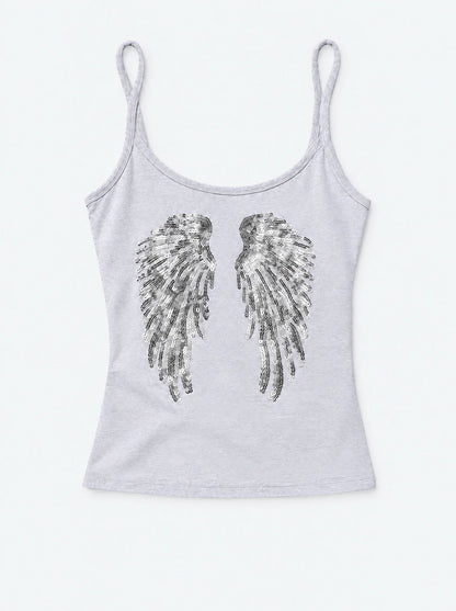 Angel Wings Sequin Cami