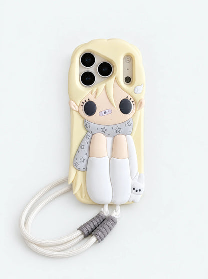 Sitting Scarf Girl iPhone Case