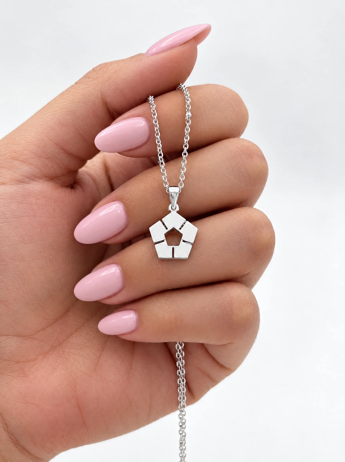 Blue Lock Pendant Necklace