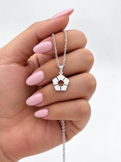 Blue Lock Pendant Necklace