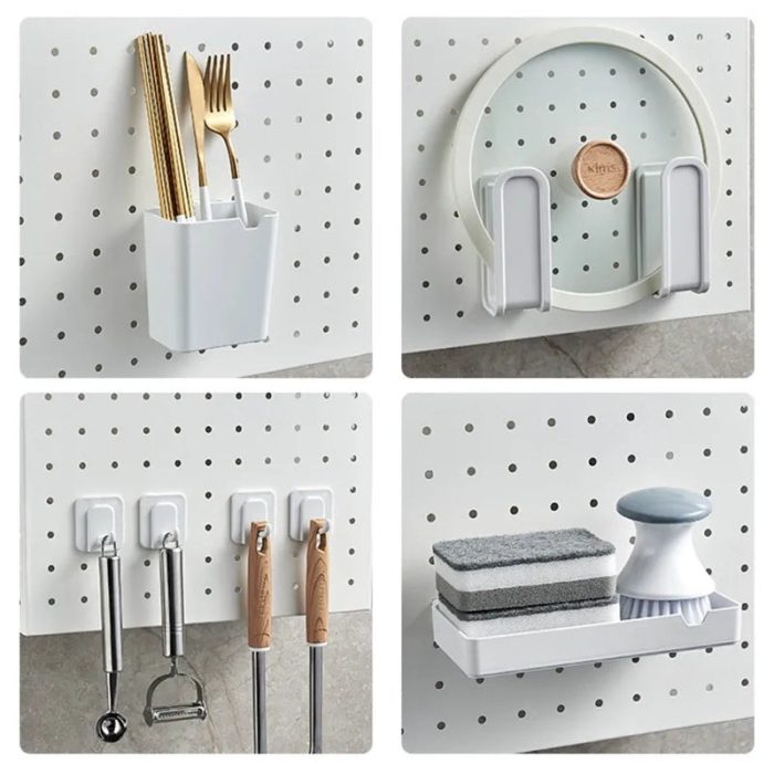 Hole Board Storage Rack Kitchen Organizer-Luxandluxy