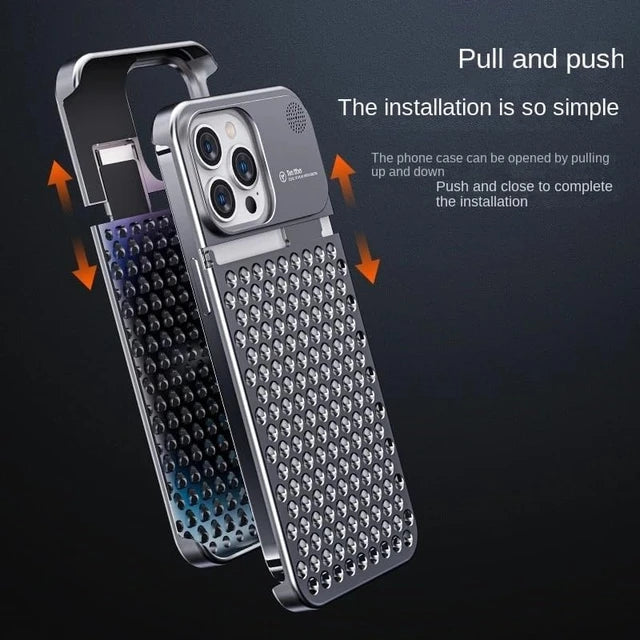 Hollow Aluminum Metal iPhone Case-Luxandluxy