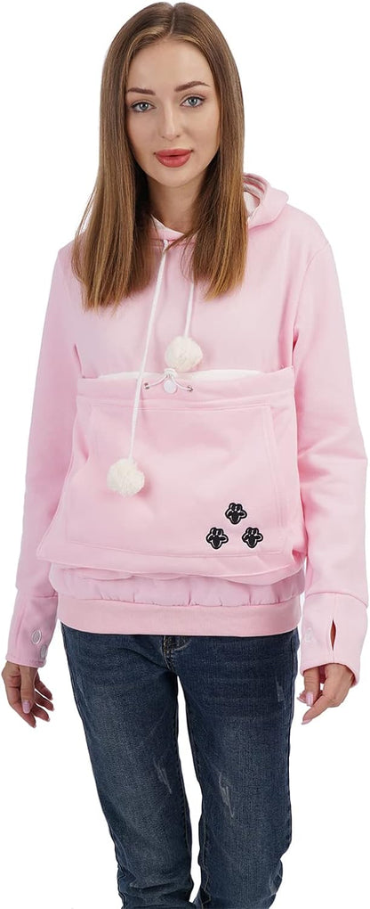 Hoodie with Cat Pouch-Luxandluxy