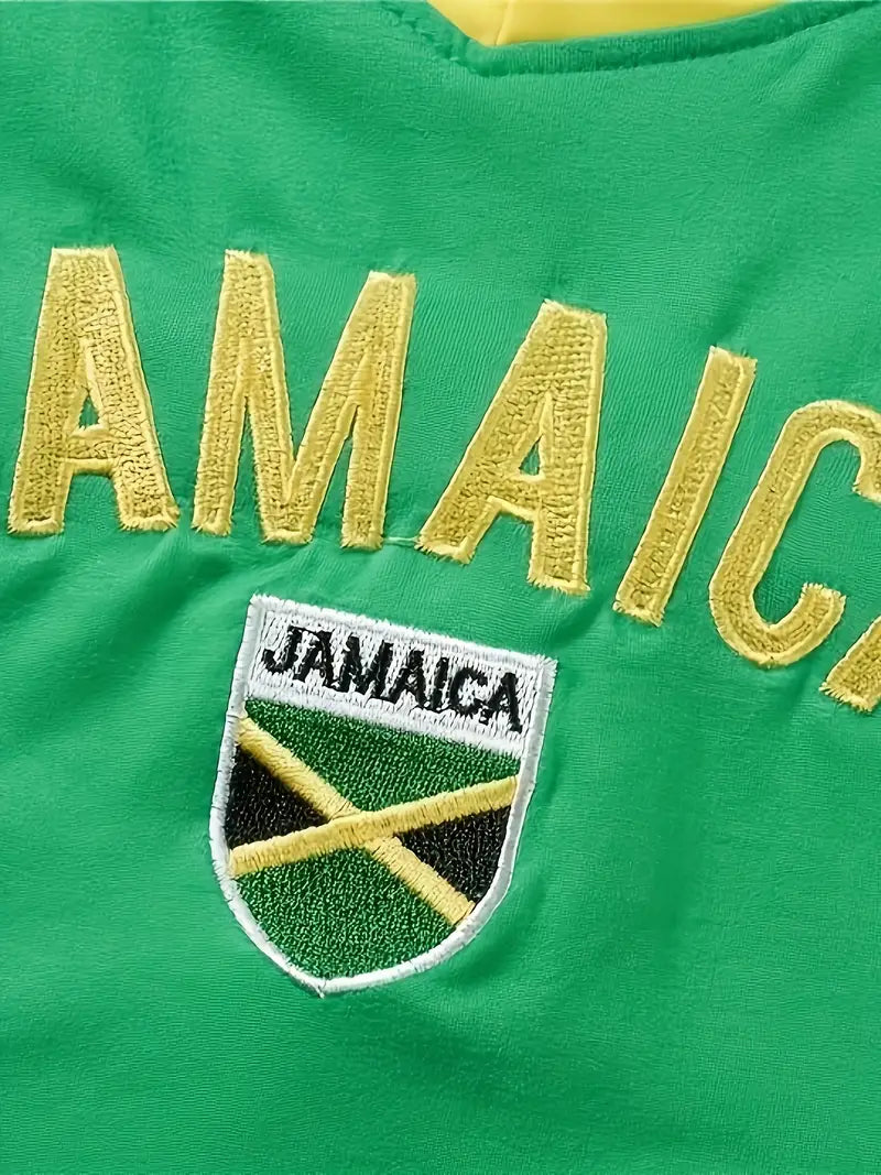 'Jamaica' V-Neck Crop Top-Luxandluxy