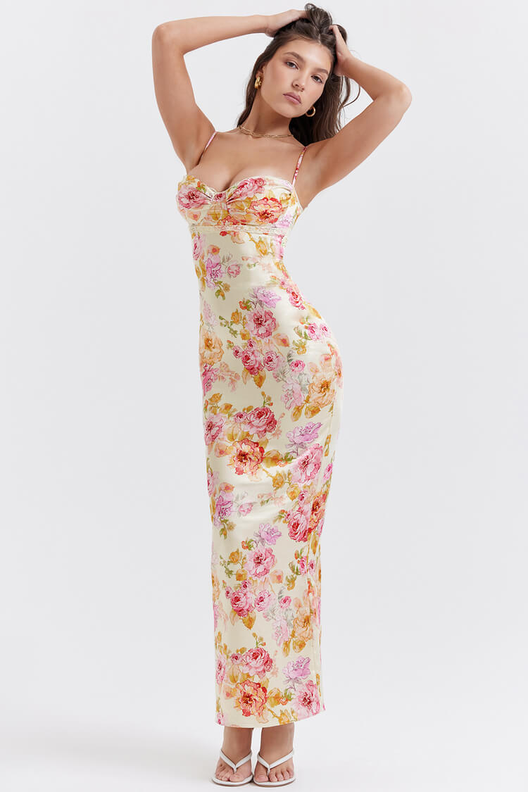 Josefina Ivory Floral Maxi Dress (PRE-ORDER)