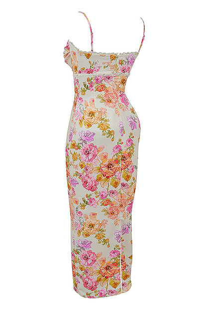 Josefina Ivory Floral Maxi Dress (PRE-ORDER)-Luxandluxy