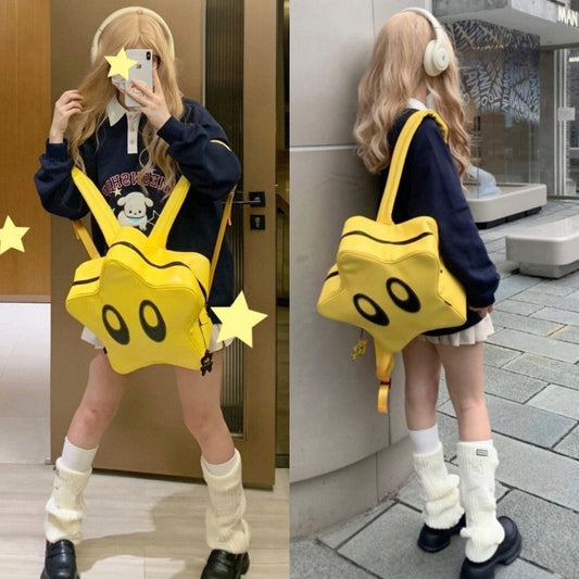 Kawaii Aesthetic Star Backpack-Luxandluxy