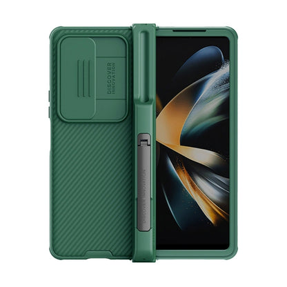 Kickstand Hinge Case with Slide Camera Cover Samsung Galaxy Z Fold 4-Luxandluxy