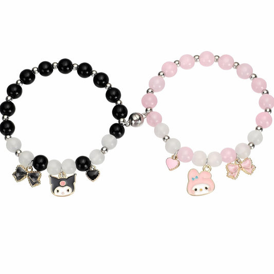 Kuromi & My Melody Magnetic BFF Bracelets-Luxandluxy