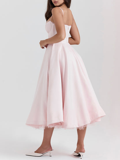 Mademoiselle Ballerina Pink Midi Dress