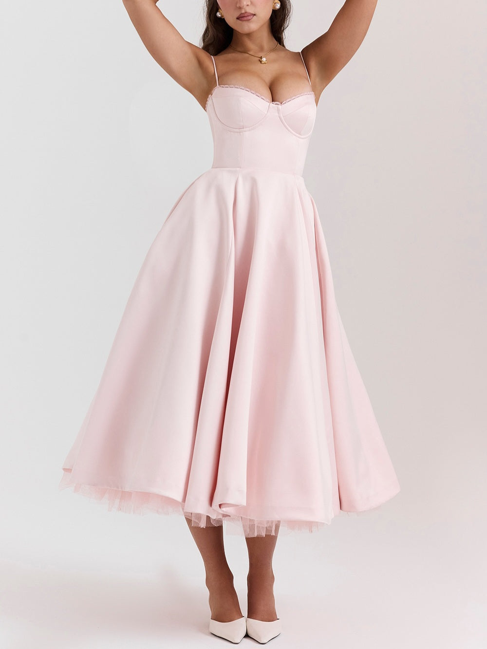 Mademoiselle Ballerina Pink Midi Dress