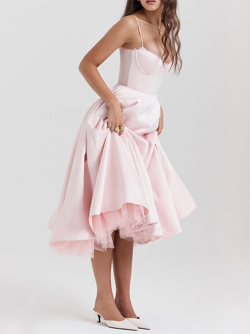 Mademoiselle Ballerina Pink Midi Dress