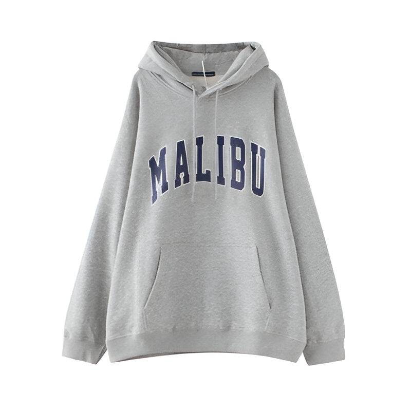 Malibu Grey Hoodie-Luxandluxy