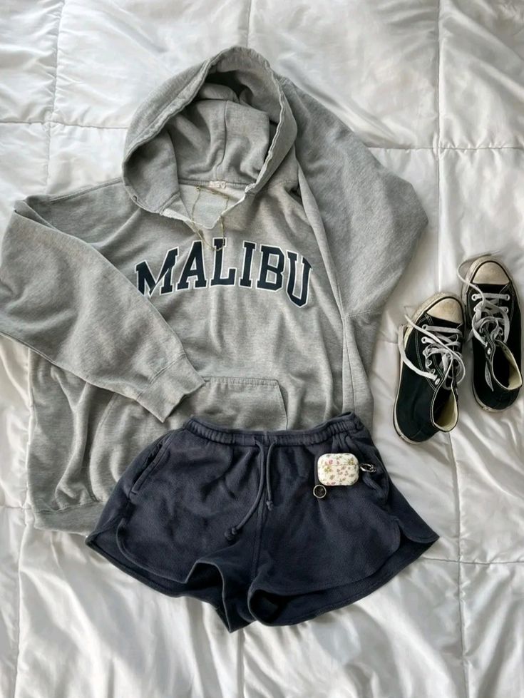 Malibu Grey Hoodie-Luxandluxy