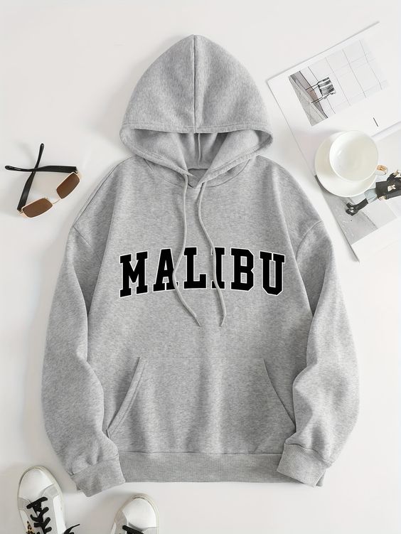 Malibu Grey Hoodie-Luxandluxy