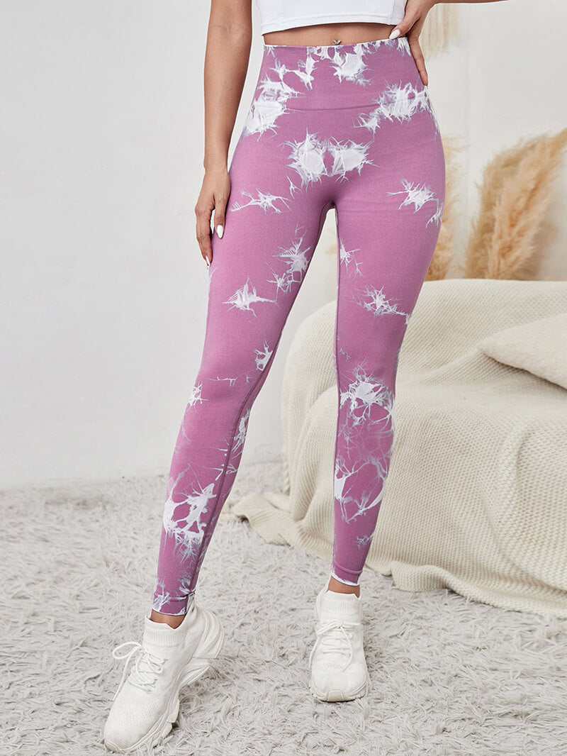 Marble Design Yoga Leggings-Luxandluxy